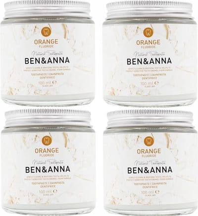 BEN&ANNA - Orange tandenpasta met fluoride 100 ml - 4 pak