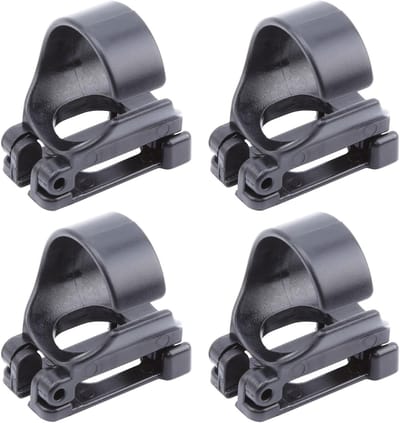 Snorkel Clips - Luchtslang Houders - Duiken en Snorkelen - Flexibel en Verwisselbaar - 4 stuks - Zwart