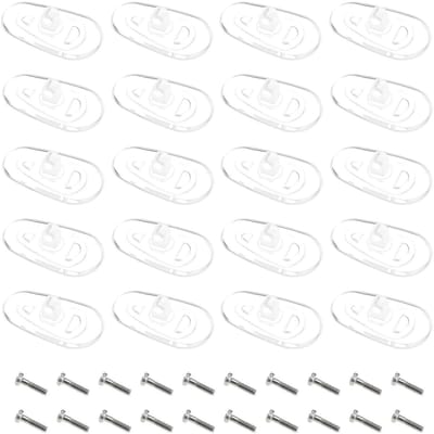 Dailygoods- Neuspads Siliconen 14x7mm - Zelfklevend - Bril Pads - 10 Paar - Schroefbevestiging - Comfortabel Materiaal - Brillenpads