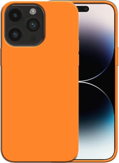 Smartphonica Siliconen hoesje voor iPhone 14 Pro Max case met zachte binnenkant - Oranje geschikt voor iPhone 14 Pro Max