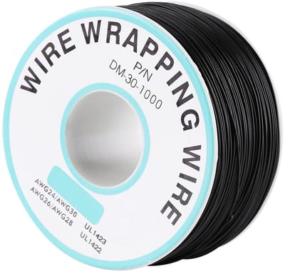 VT Goods - Kynar Wikkeldraad - 30 Kabel - Flexibel en Isolerend - Zwart - Elektronische Testtoepassingen - 250 Meter - Voor Breadboard