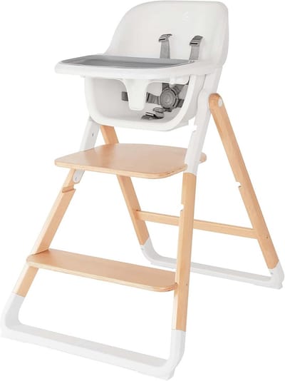 Ergonomische Kinderstoel Voor Kinderen Vanaf 6 Maanden - Verstelbare Kinderstoel Van Natuurlijk Hout Met 5-Punts Gordon