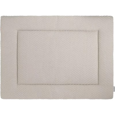 Baby's Only - Gebreid boxkleed Grace - Parklegger - Speelkleed - Boxmatras met visgraatmotief - Warm Linen - 75x95 cm - Extra dik - Boxmatras - Tweezijdig te gebruiken