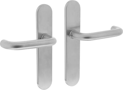 Intersteel Deurkruk Rond op schild blind rvs geborsteld