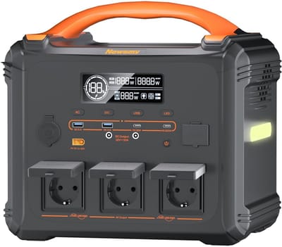 NEWSMY 2000 - powerstation 2000 watt - power station generator - LiFePO4 - 1024.5Wh - Draagbare Powerstation - 1H snelladen - 3000W piek - Reine Sinusgolf - Voor kamperen en thuis - Draagbaar