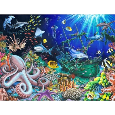 5D DIY Diamond schilderij onderzeese dieren borduurwerk mozaïek kruissteek strass decor 20X30CM blue