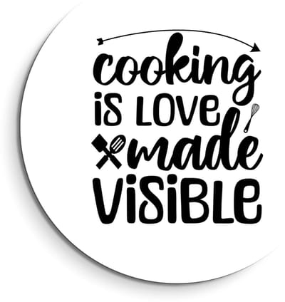 KitchenArt - Cooking Made Visible - Muurcirkel Binnen - ø 40 cm - Wandcirkel - Mét Ophangsysteem - Wanddecoratie - Muurdecoratie