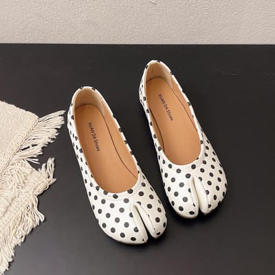 Lente Herfst Dames Tabi Teen Ballet Schoenen Split Teen Ontwerp Instappers Antislip Zachte Zool Casual Dagelijkse Wandelschoenen 35 brown