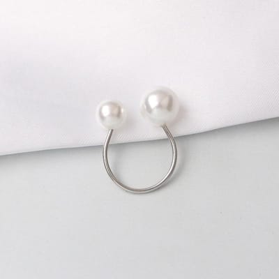 G293 Mode Vrouw Ring Anel Gesimuleerde Parel Verstelbare Open Ringen voor Vrouwen Bruiloft Sieraden Meisjes Bijoux Vinger Anillos white