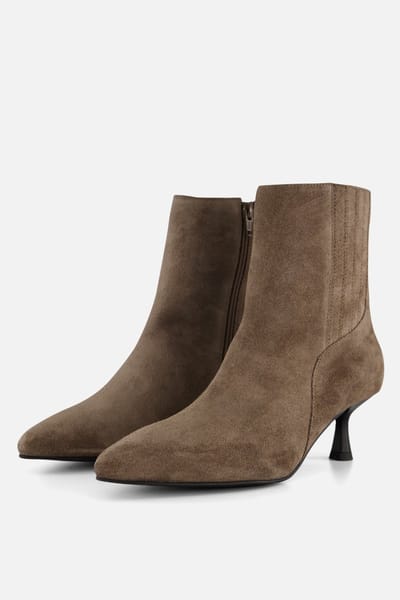 Linea Zeta Linea Zeta Enkellaarsjes taupe Suede
