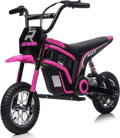 Elektrische kindermotor Dirtbike Hurricane 24V 350W Roze
