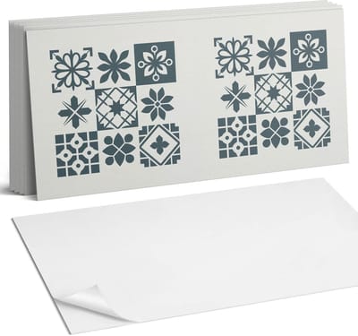 Coloray Plaktegels - Geometrische patronen in de lay-out Wandtegel Zelfklevend - 60 cm x 30 cm - Grijs Plaktegels - 6 stuks - Rechthoek PVC Tegels - Plaktegels Keuken - Zelfklevende Vloertegels Badkamer - Vinyltegels Vloer Zelfklevend