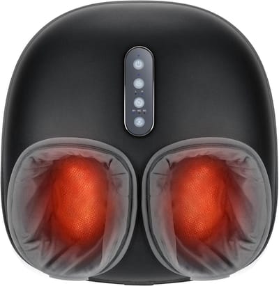 Quvo® Bloedcirculatieapparaten – Professioneel Voetmassage Apparaat – Voetmassage Apparaat Bloedsomloop – Kneden en Rollen – Voetmassage Apparaat Neuropathie – met Afstandsbediening - Zwart- 37cm x 18cm x 34cm