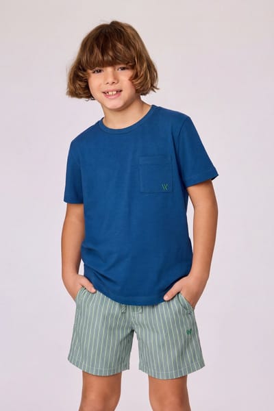 Woody Jongens-Heren pyjama donkerblauw - maat 152/12J