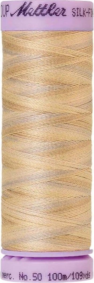 AMANN SILK-FINISH COTTON, MULTI-COLOR GAREN, BEIGE-GRIJS-BRUIN, 100M, COL. 9854, PER STUK