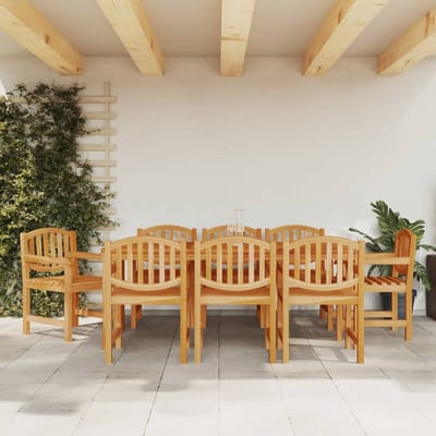 vidaXL - Tuinstoelen - 8 - st - 58x59x88 - cm - massief - teakhout
