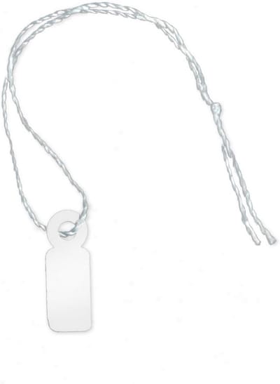 100 Blanco Prijsetiketten met Draad voor Kleding en Accessoires