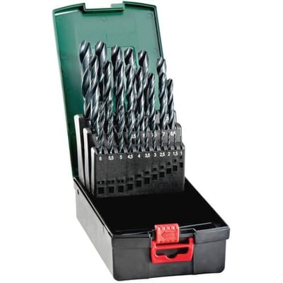Metabo 627667000 Metaal-spiraalboorset 25-delig 1 mm, 1.5 mm, 2 mm, 2.5 mm, 3 mm, 3.5 mm, 4 mm, 4.5 mm, 5 mm, 5.5 mm, 6 mm, 6.5 mm, 7 mm, 7.5 mm, 8