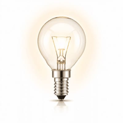 1x Kogel Gloeilamp E14 - 25W - Warm Wit Licht (2700K) - 180 lm - 1 jaar - Dimbaar