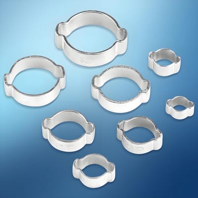 Dailygoods- Slangklemmen Assortiment 10 Stuks - Roestvrij Staal - Instelbare Buisklemmen - Twee-Oor Klemmen - Voor Slangen 5-23mm - Perfect voor Brandstofslangen - Buisklem