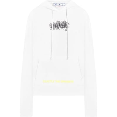 Off-white Graffiti Layerz Slim Hoodie Wit