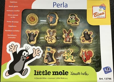 rijg kralen met figuren van de kleine Mol en zijn vrienden 10 stuks in mooie doos van hout rijgdieren Houten dieren rijgen