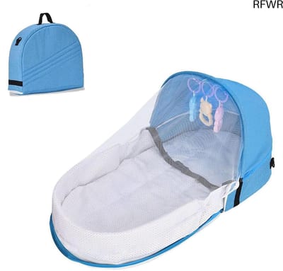 RFWR® Draagbare Opvouwbare Babywieg voor Reis - Inclusief Luifel en Muggenkap