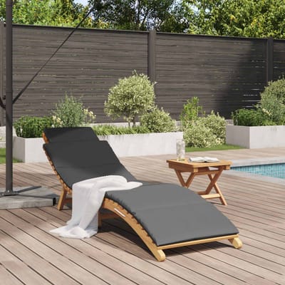 vidaXL - Tuin - ligstoel - Bruin - 198 - x - 55 - x - 58,5 - cm - Massief - Teakhout