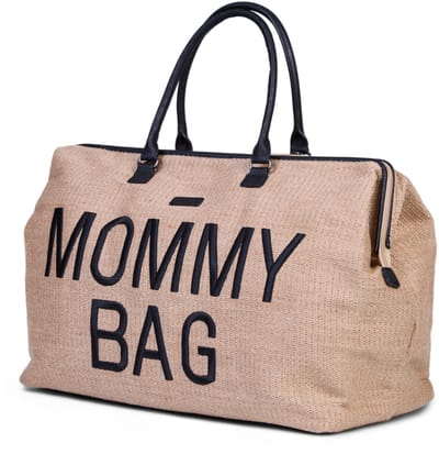 Childhome Mommy Bag® - Verzorgingstas - Raffia Look - Ruim - Multifunctioneel - Waterafstotend