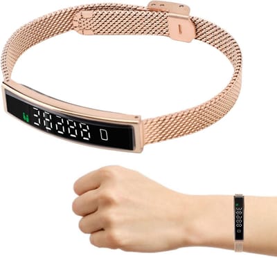 Slimme Fitness Tracker met Bluetooth 5.3, Stappenteller, Activiteit Monitor en Afstandsbediening voor Fotografie in Goud
