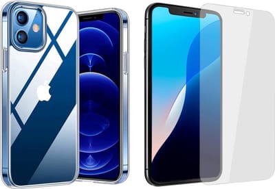 ShieldCase bundel Ultra Thin Silicone Case + screenprotector geschikt voor Apple iPhone 12/12 Pro - 6.1 inch – ultra dun en lichtgewicht hoesje – flexibele en schokbestendige backcover – krasbestendig en anti-slip grip
