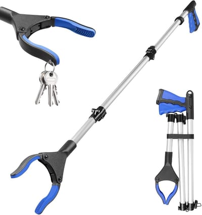 Inklapbare Telescopische Grijptang 110 cm met 360° Draaibare Handgreep voor Ouderen en Gehandicapten