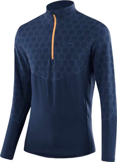 Loeffler shirt voor heren lange mouwen M Midlayer Hywa Bruce Transtex® - Donker Blauw