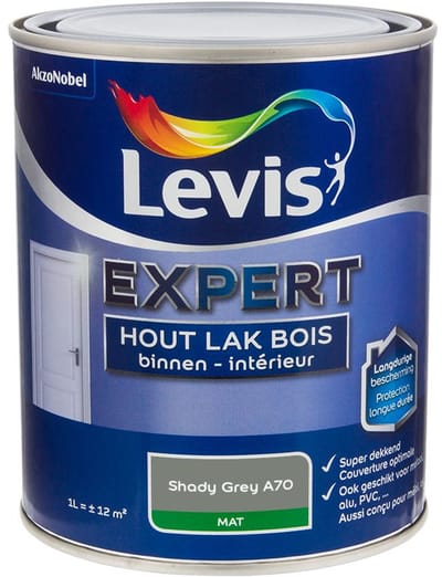 Levis - Expert Hout Lak Binnen Mat Mix - Shady Grey A70 - Mengverf - 1 L