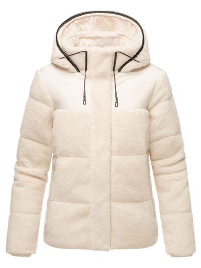 Marikoo dames teddy puffer jas met capuchon – model Kaguraa
