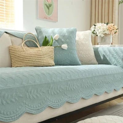 Universele Katoenen Bankhoes Handdoek Scandinavische Effen Kleur Bankkussen voor Woonkamer Antislip Bankkussen Armleuning Rugleuning Hoes 30x50CM pillow cover