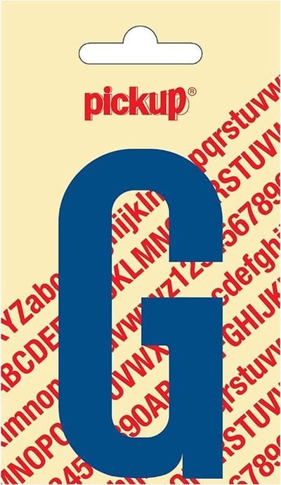 Pickup plakletter Nobel 90 mm blauw G - 31052090G