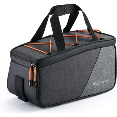Grote capaciteit fiets achterdrager tas outdoor travelpack draagbare handtas fiets achterzitje zwart