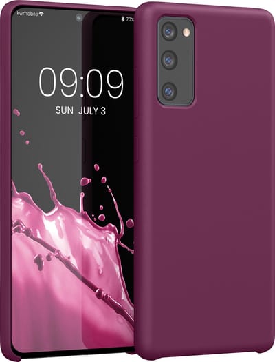 kwmobile telefoonhoesje geschikt voor Samsung Galaxy S20 FE - Hoesje met siliconen coating - Smartphone case in bordeaux-violet