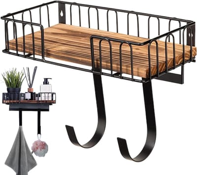 Strijkplankhouder - Wandrek - Orde Scheppen - Natuurlijk Hout - 34x19x10 cm - Houtkleur