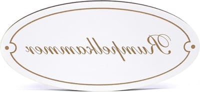 Decoratief Deur Naambord - Huisnummer Plaat - Woning Decoratie - Zelfklevend - 15 x 7 cm - Wit