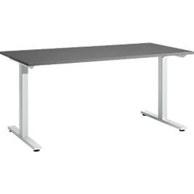 Schäfer Shop  Select Start Off bureautafel, T-poot, rechthoekig, staal/hout, B 1600 x D 800 x H 735 mm, grafiet