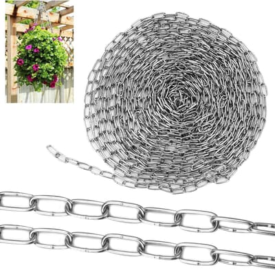Sterke Ronde Stalen Ketting van 10 m, 1.5 mm Dikke Roestvrijstalen Ketting voor Ophangen en Bevestigen