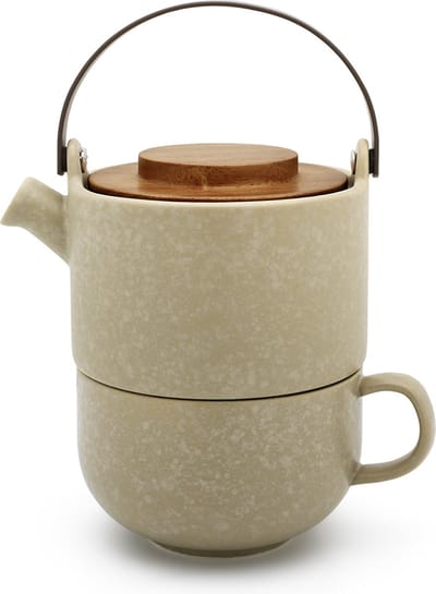 Bredemeijer - Theepot keramiek - Tea for one Umea - 0,5 liter - Leemgrijs - Aardewerk