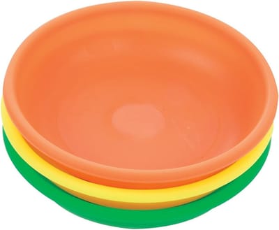 Famanu – Set van 3 magnetische onderdelenbakken Ø150 mm in opvallende kleur voor werkplaats