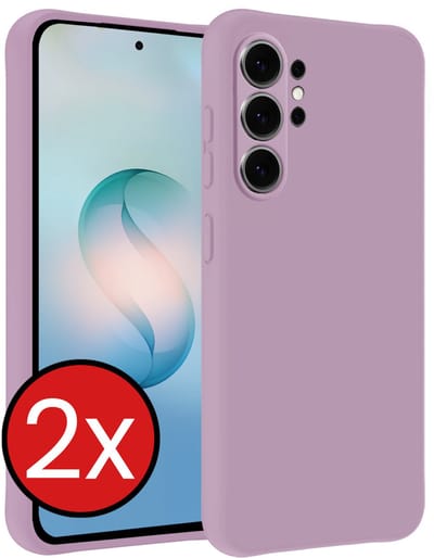 Hoesje - 2 Stuks - Geschikt voor Samsung Galaxy S26 Ultra - Sterk & Shockproof - Telefoonhoes - Back Cover - Case Siliconen - Telefoon Hoes - Lila