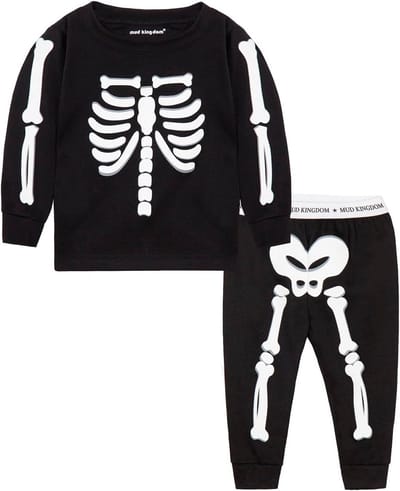 Lichtgevend Skelet Pyjama Set Jongens - Halloween Kinderkleding Lange Mouwen