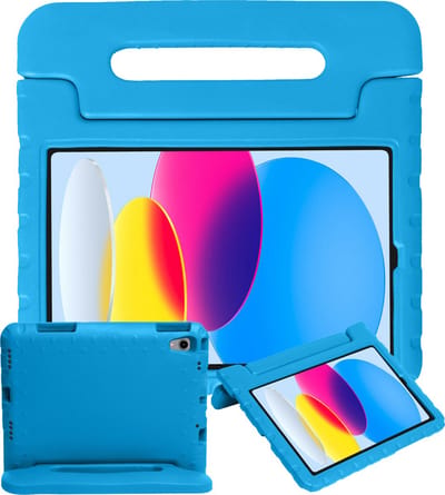 Hoesje - Geschikt voor Apple iPad A16/A18 (2022/2025/2026) - 10.9 & 11 inch (10e, 11e & 12e generatie) - Kinderhoes Shockproof Bumper - Kidsproof Case - Tablethoes - Kinder Hoes Cover - Blauw