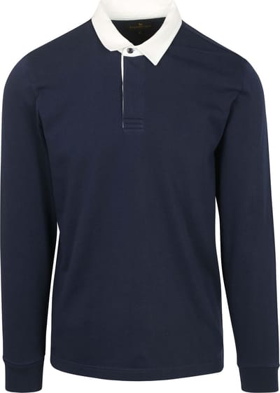 Steppin' Out Rugby Polo Navy - Maat S - Heren - Longsleeve polo