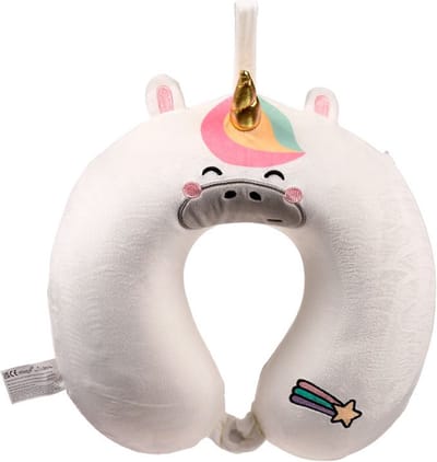 Nekkussen met ophanglus voor kinderen - game over - grijs - polyester - reiskussen voor onderweg